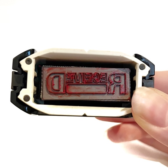 Vintage Office Business Stamps Set of 3 Paid Received Copy Rubber Basics Canex - Picture 4 of 10